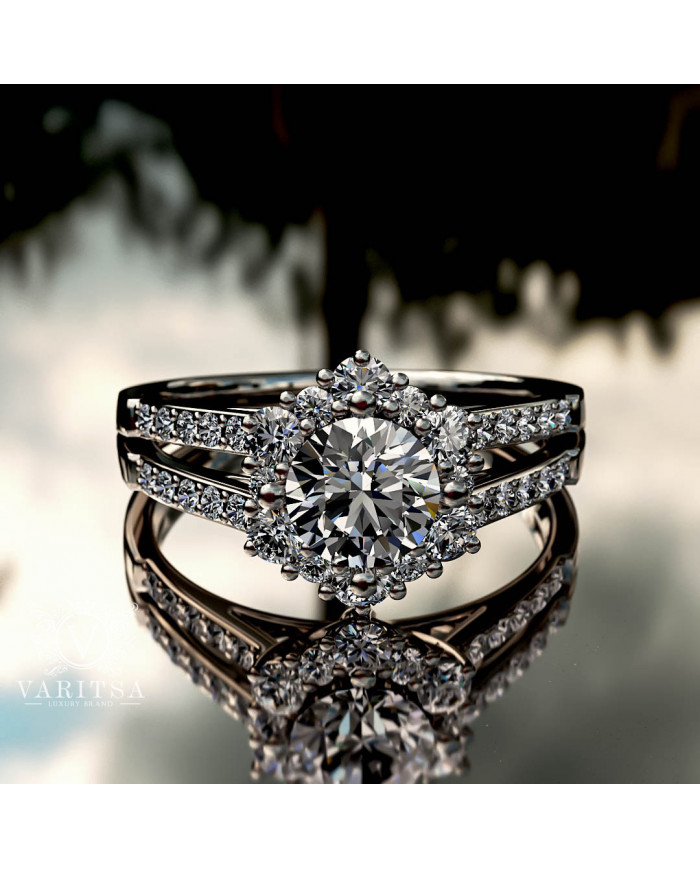 0.98ct Brilliant Diamond Gold Engagement Ring - 01US44