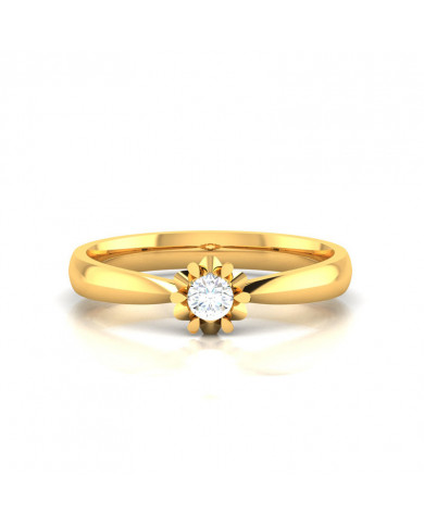 0.16ct Brilliant Cut Diamond Solitaire Gold Engagement Ring - 01US21