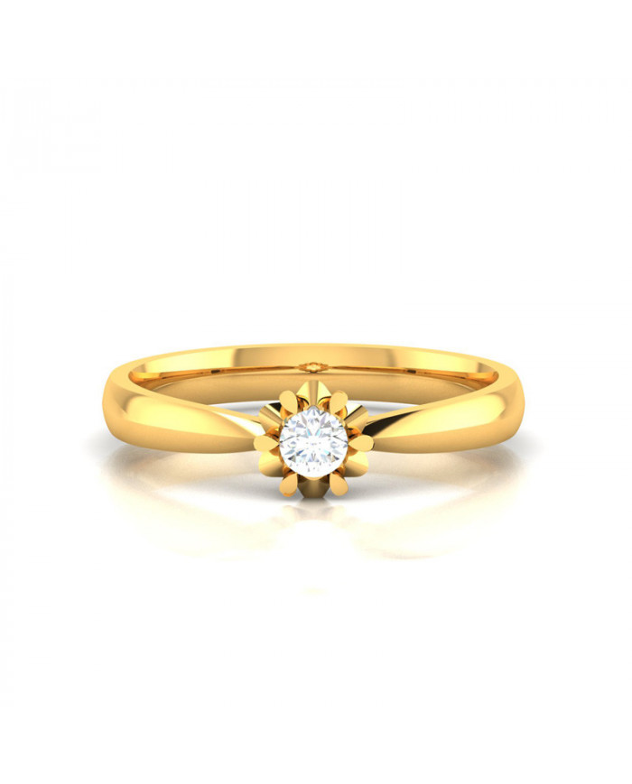 0.16ct Brilliant Cut Diamond Solitaire Gold Engagement Ring - 01US21
