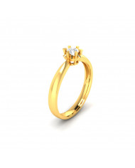 0.16ct Brilliant Cut Diamond Solitaire Gold Engagement Ring - 01US21