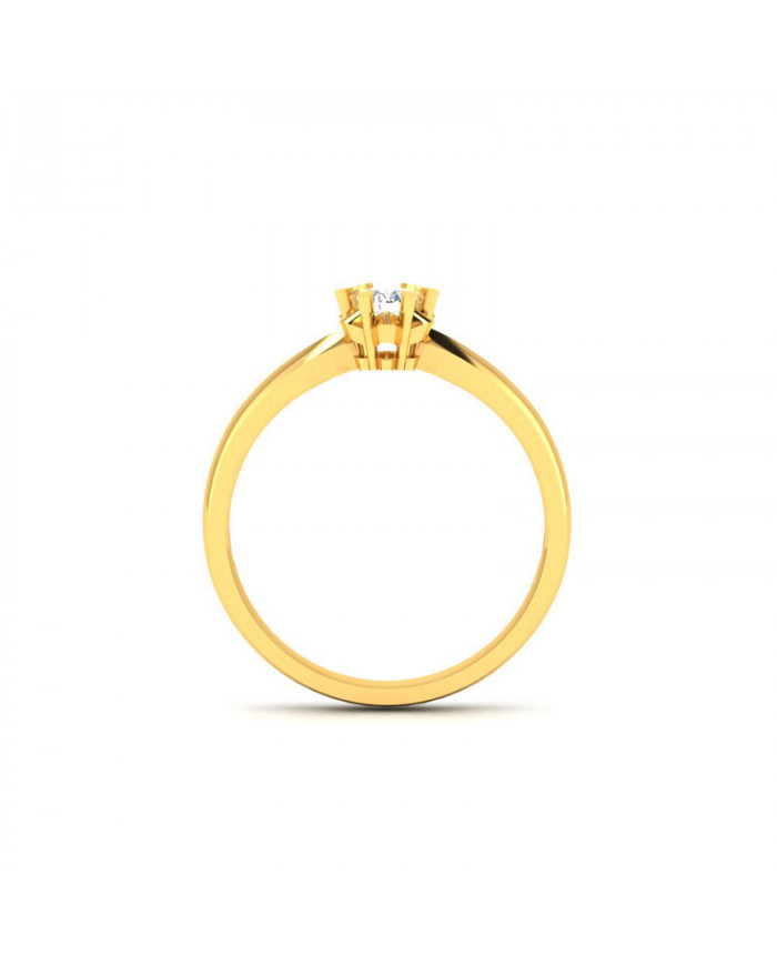 0.16ct Brilliant Cut Diamond Solitaire Gold Engagement Ring - 01US21