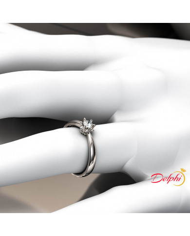 0.16ct Brilliant Cut Diamond Solitaire Gold Engagement Ring - 01US21