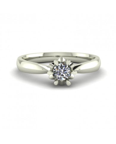 0.16ct Brilliant Cut Diamond Solitaire Gold Engagement Ring - 01US21