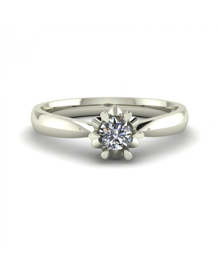 0.16ct Brilliant Cut Diamond Solitaire Gold Engagement Ring - 01US21