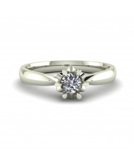 0.16ct Brilliant Cut Diamond Solitaire Gold Engagement Ring - 01US21