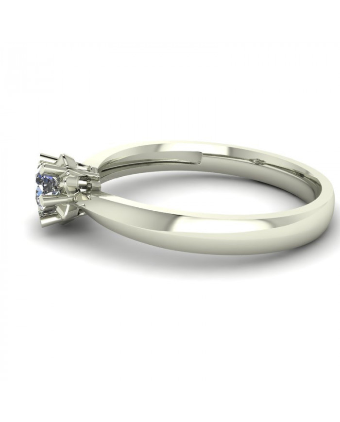 0.16ct Brilliant Cut Diamond Solitaire Gold Engagement Ring - 01US21