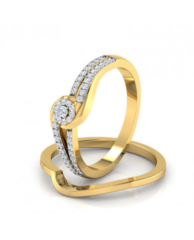 0.25ct Brilliant Cut Diamond Gold Bridal Set  - 01US08