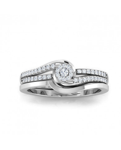 0.25ct Brilliant Cut Diamond Gold Bridal Set  - 01US08