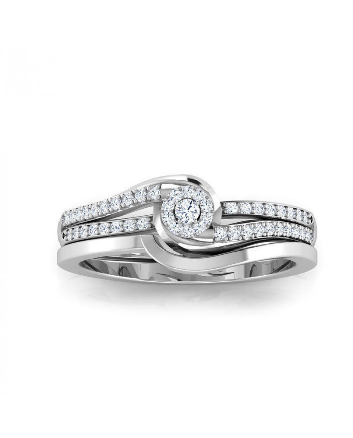 0.25ct Brilliant Cut Diamond Gold Bridal Set  - 01US08