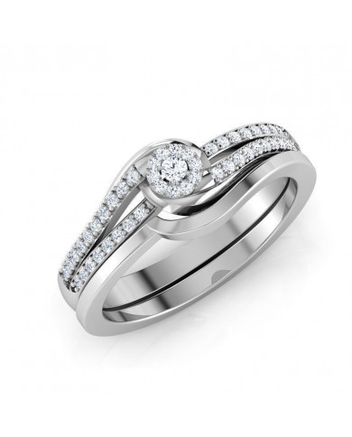 0.25ct Brilliant Cut Diamond Gold Bridal Set  - 01US08