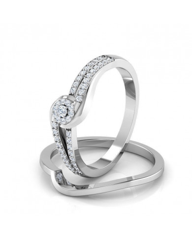 0.25ct Brilliant Cut Diamond Gold Bridal Set  - 01US08