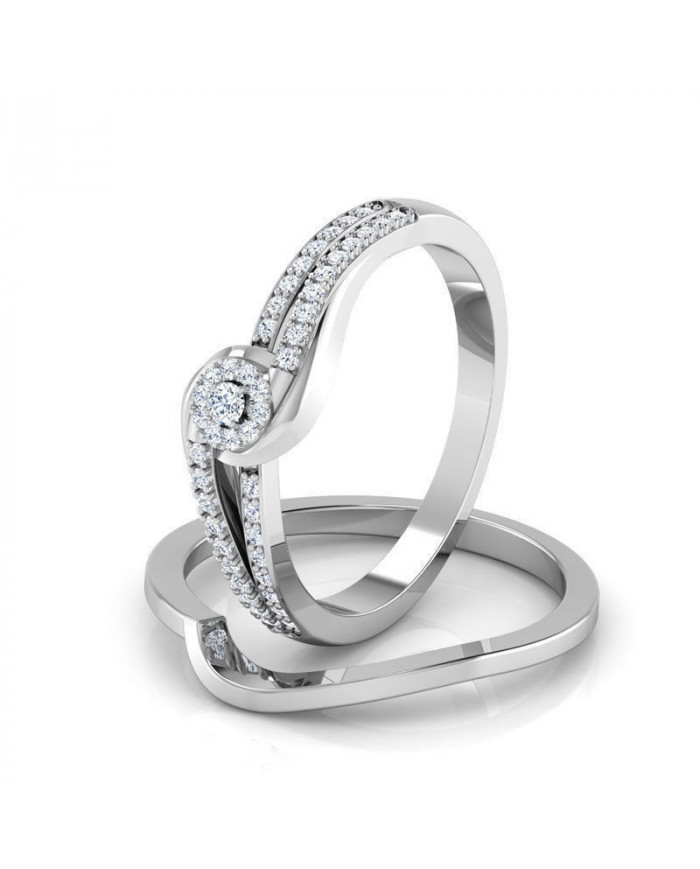 0.25ct Brilliant Cut Diamond Gold Bridal Set  - 01US08