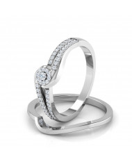 0.25ct Brilliant Cut Diamond Gold Bridal Set  - 01US08