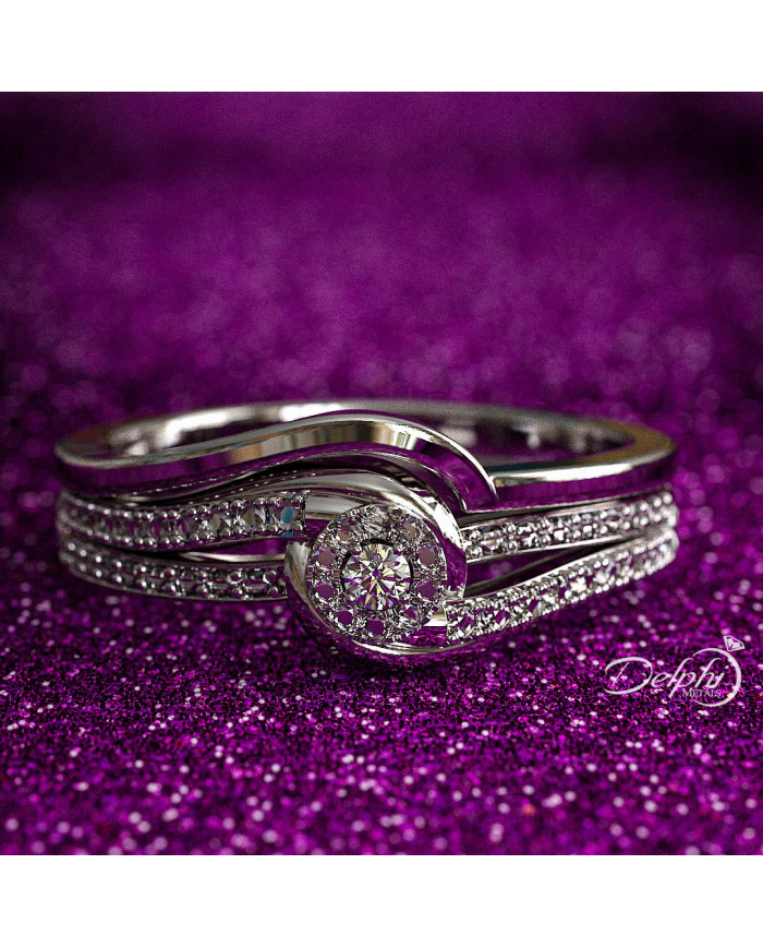 0.25ct Brilliant Cut Diamond Gold Bridal Set  - 01US08