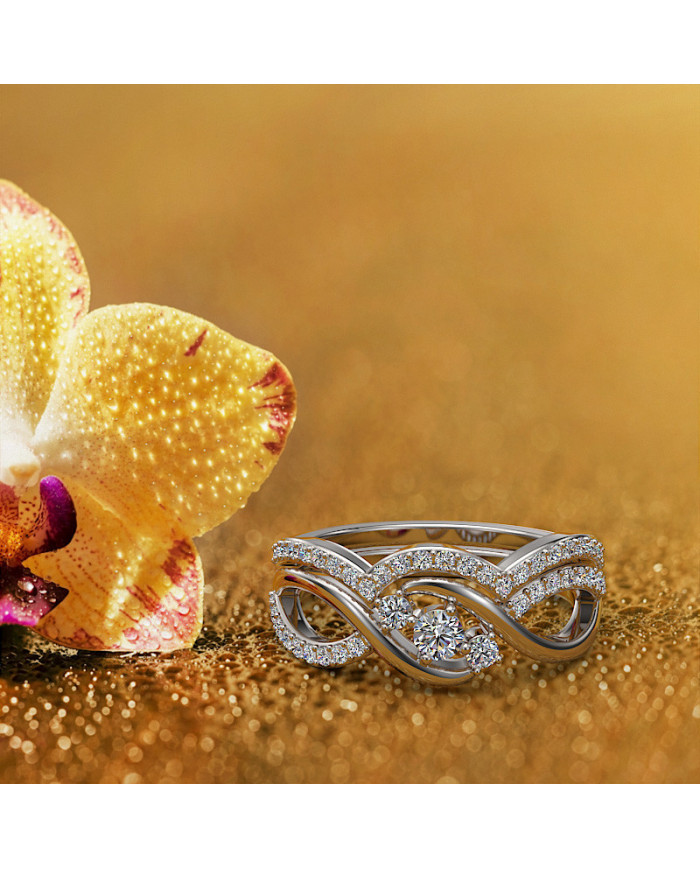 0.35ct Brilliant Diamond Gold Bridal Set - 01US36