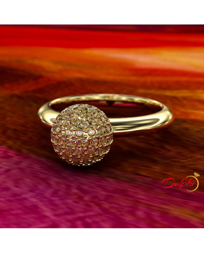 0.45ct (carat) Diamond Ball Gold Ring - 02US14