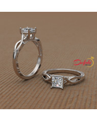 0.45ct Princess Cut Diamond Infinity  Engagement Ring - 01US64V