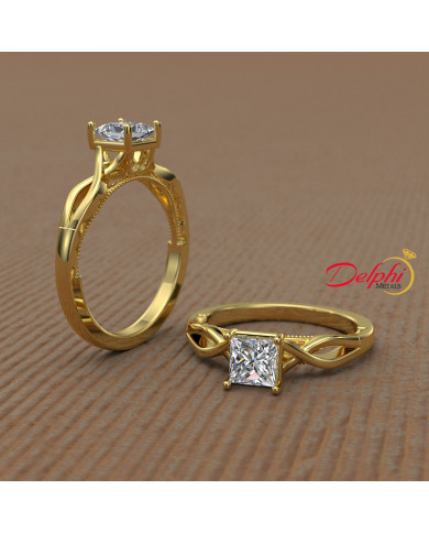 0.45ct Princess Cut Diamond Infinity  Engagement Ring - 01US64V