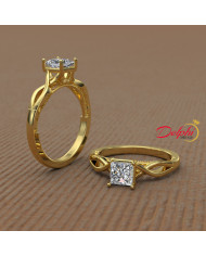 0.45ct Princess Cut Diamond Infinity  Engagement Ring - 01US64V