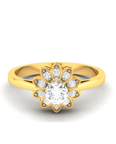 0.52ct Brilliant Diamond Gold Engagement Ring - 01US33