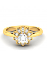 0.52ct Brilliant Diamond Gold Engagement Ring - 01US33