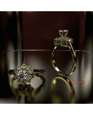 0.52ct Brilliant Diamond Gold Engagement Ring - 01US33