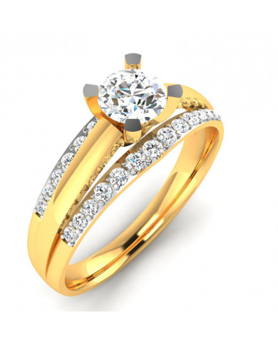 0.53ct Brilliant Cut Diamond Gold Engagement Ring - 01US20