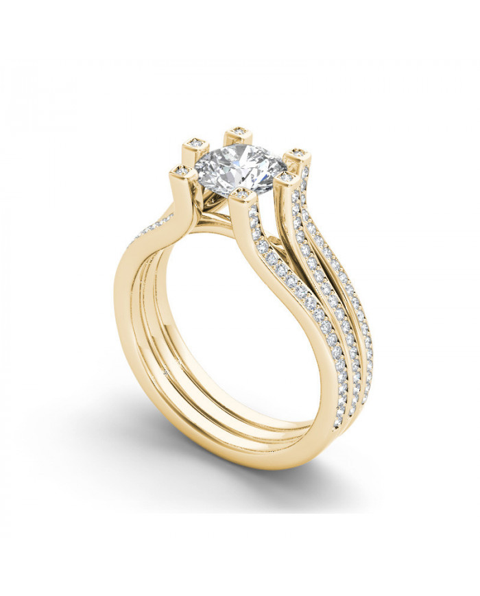 1.72ct Brilliant Diamond Gold Engagement Ring