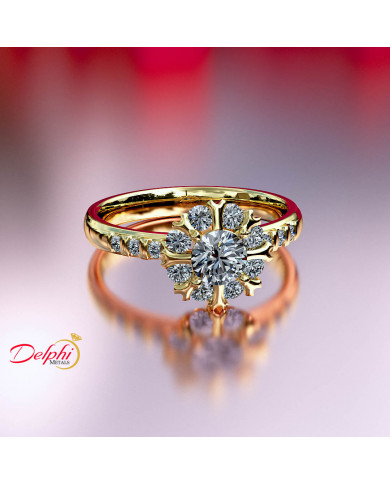 0.62ct Brilliant Cut Diamond Gold Engagement Ring - 01US22