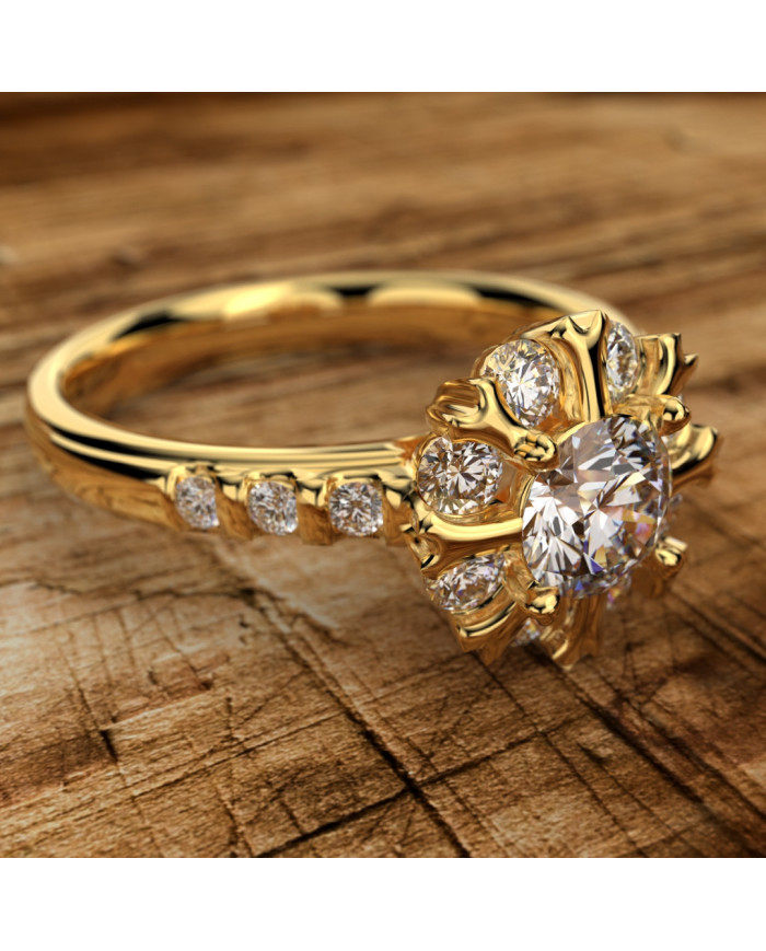 0.62ct Brilliant Cut Diamond Gold Engagement Ring - 01US22