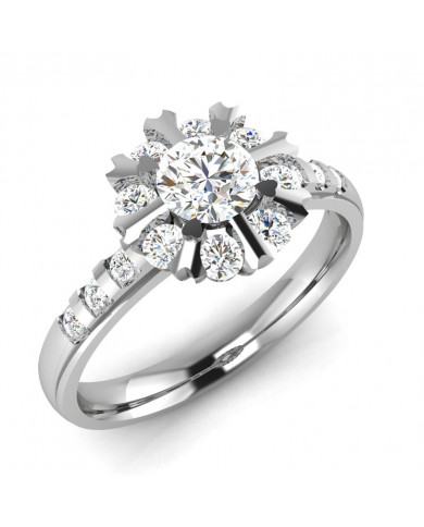 0.62ct Brilliant Cut Diamond Gold Engagement Ring - 01US22