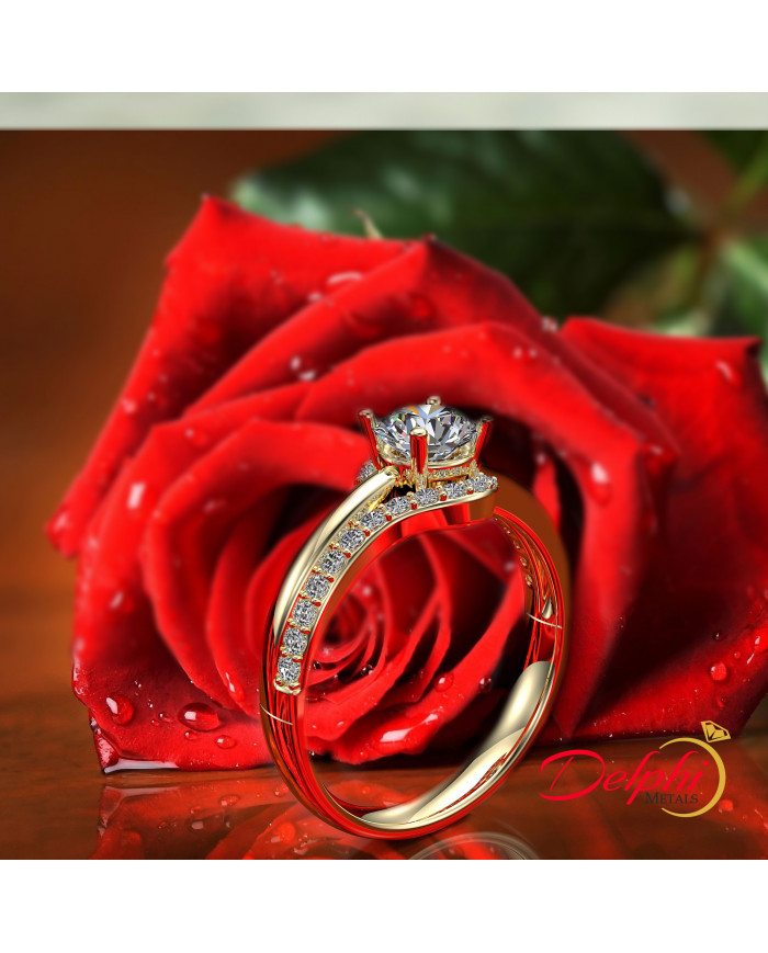 0.65ct Brilliant Cut Diamond Gold Engagement Ring - 01US80