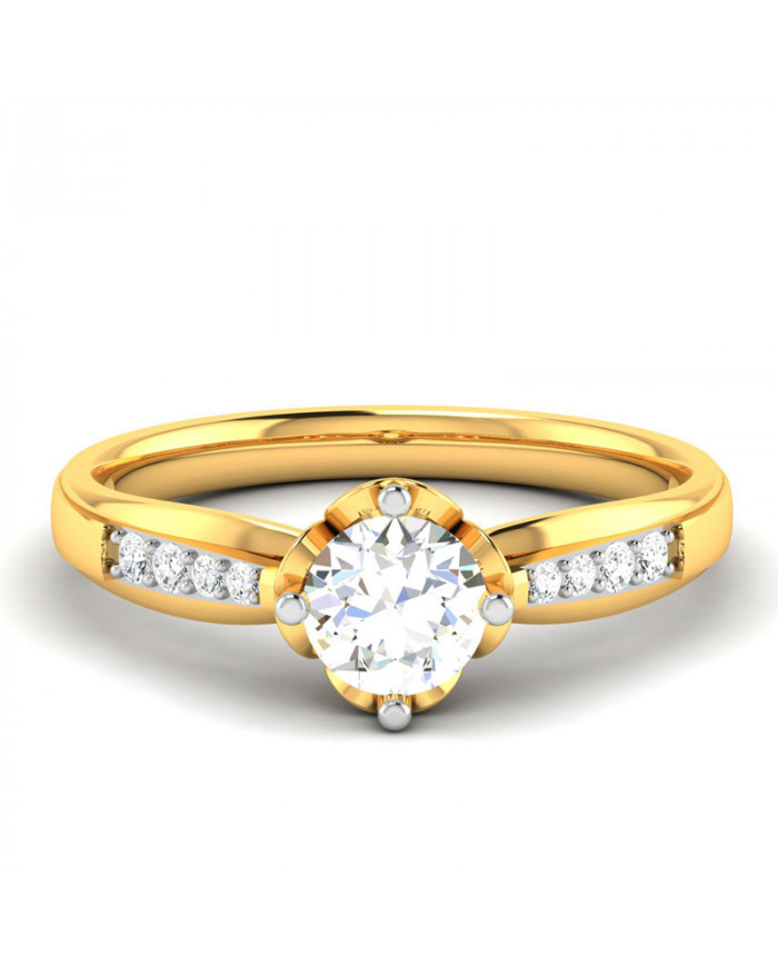 0.67ct Brilliant Diamond Gold Engagement Ring - 01US32