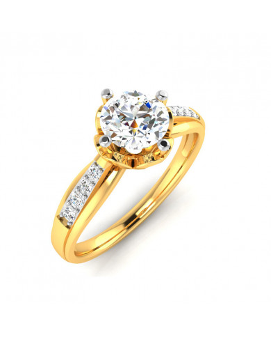 0.67ct Brilliant Diamond Gold Engagement Ring - 01US32