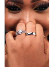 0.68ct Brilliant Diamond Gold Complete Wedding Set - 01US45B