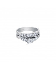 0.68ct Round Diamond White Gold Bridal Set - 01US38A