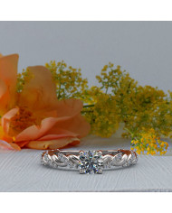 0.6ct Brilliant Diamond Gold Twist Engagement Ring - 02US18C