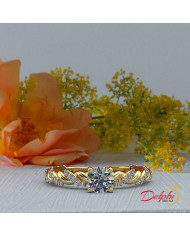 0.6ct Brilliant Diamond Gold Twist Engagement Ring - 02US18C