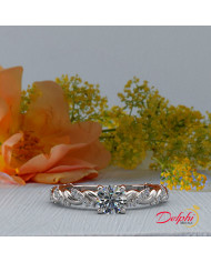 0.6ct Brilliant Diamond Gold Twist Engagement Ring - 02US18C