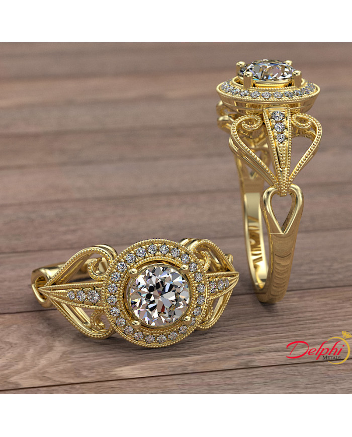 0.76ct Brilliant Cut Diamond  Gold Engagement Ring  - 01US99