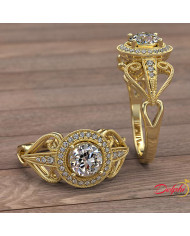 0.76ct Brilliant Cut Diamond  Gold Engagement Ring  - 01US99