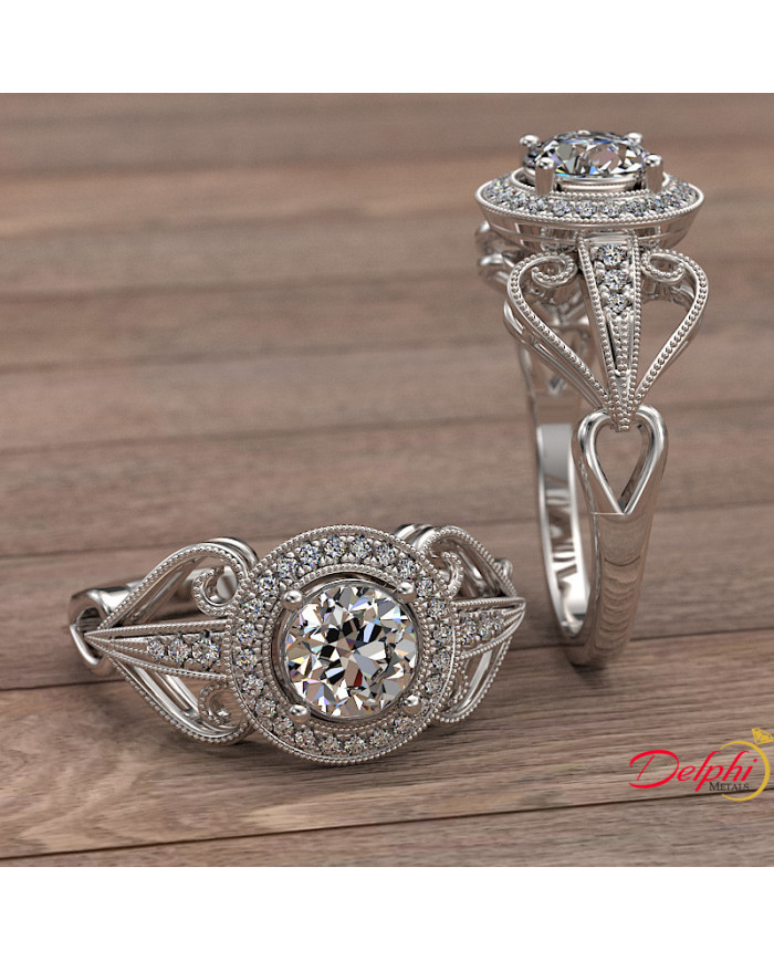 0.76ct Brilliant Cut Diamond  Gold Engagement Ring  - 01US99