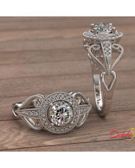 0.76ct Brilliant Cut Diamond  Gold Engagement Ring  - 01US99