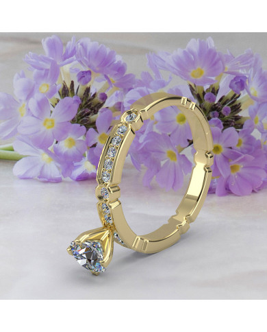 0.77ct Brilliant Cut Diamond Gold Engagement Ring - 02US20