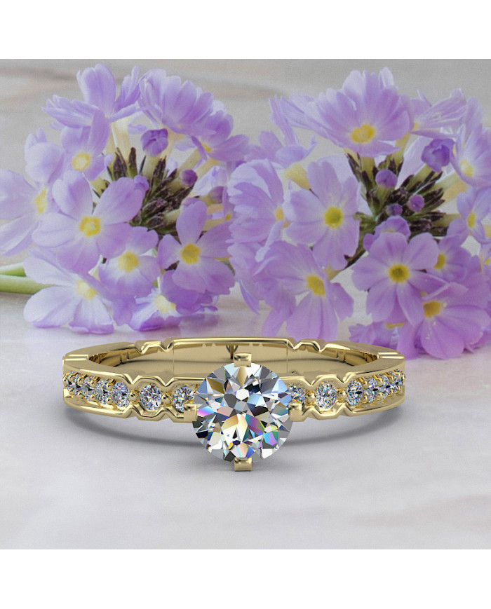 0.77ct Brilliant Cut Diamond Gold Engagement Ring - 02US20