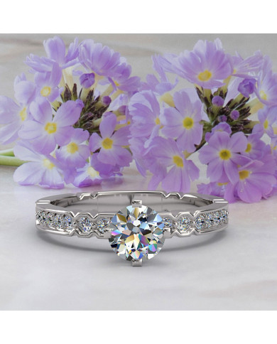 0.77ct Brilliant Cut Diamond Gold Engagement Ring - 02US20