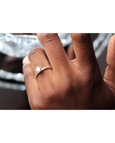 0.77ct Brilliant Cut Diamond Gold Engagement Ring - 02US20