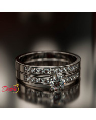 0.82ct Round Diamond Gold Bridal Wedding Ring - 01US78