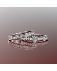 0.83ct Brilliant Cut Gold Bridal Set - 01US68V