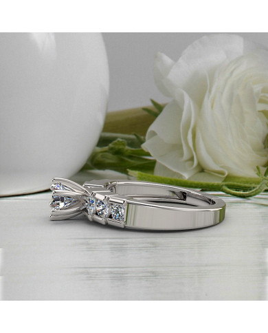 0.86ct Brilliant Diamond Gold Engagement Ring - 02US17C